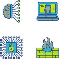 Machine Learning and Hacking Icon vector