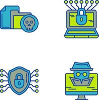 Infected File and Money Hacking Icon vector