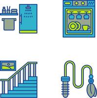 Shower and Dishwasher Icon vector