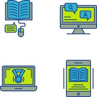Online Learning and Faq Icon vector