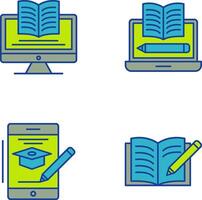 Digital Learning and Written Icon vector