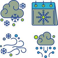 Snowy and Calender Icon vector