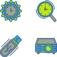 Direction and Magnifier Icon vector