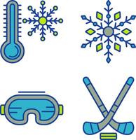 Snow Flake and Cold Icon vector