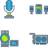 Microphone and Sound System Icon vector