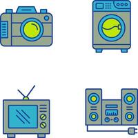 Digital Camera and Washing Icon vector