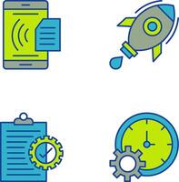 Smart Phone and Rocket Icon vector