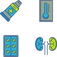 Paste and Thermometer Icon vector