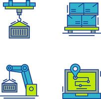 crane and stock Icon vector
