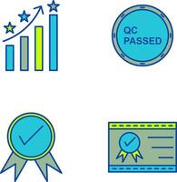 Reputation Management and QC Passed Icon vector