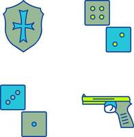 Dice and Shield Icon vector