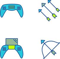 Gaming Console and Arrows Icon vector