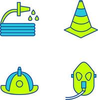 water hose and cone Icon vector