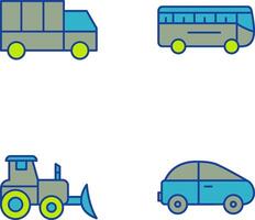 camión y autobús icono vector