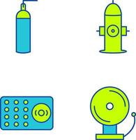 hydrant and oxygen tank Icon vector