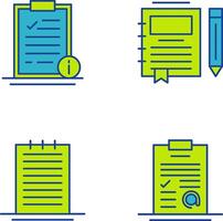 Info and Journal Icon vector