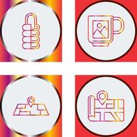 Sleeping Bag and Mug Icon vector