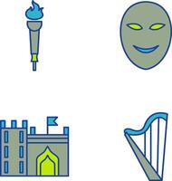Museum Torch and Ancient Icon vector