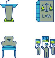 Podium and Law Icon vector