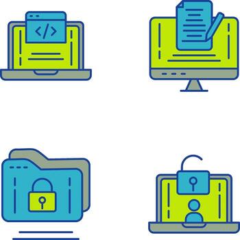 Coding and Note Icon vector