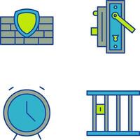 Firewall and Door Handle Icon vector