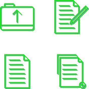 folder and edit document Icon vector
