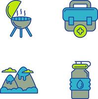 Bbq and First Aid Icon vector