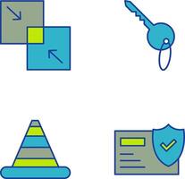 Combine and Key Icon vector