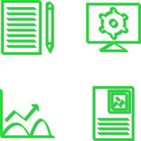 write feedback and computer settings Icon vector