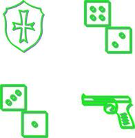 Dice and Shield Icon vector