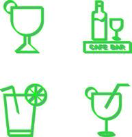 drinks cafe and sherry Icon vector