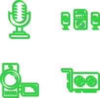 micrófono y sonido sistema icono vector