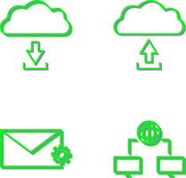 download from cloud upload to cloud Icon vector