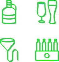 moon shine and beer glasses Icon vector