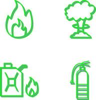 flame and bomb blast Icon vector