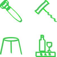 opener and corkscrew Icon vector