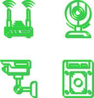Router and Web Cam Icon vector