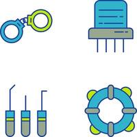 Handcuffs and Paper Shredder Icon vector