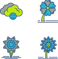 Cloudy and Clover Icon vector