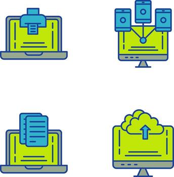 Print and Computer Icon vector