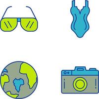 Sun Glasses and Swim Icon vector