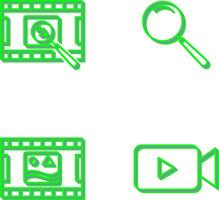 find pictures and magnifier Icon vector