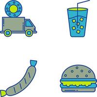 Delivery Truck and Cold Drink Icon vector