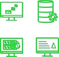 digital marketing and database management Icon vector