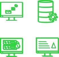 digital marketing and database management Icon vector