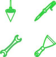 Plumb Bob and Soldering Icon vector