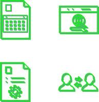 content planning and web support Icon vector