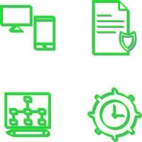 devices and private document Icon vector