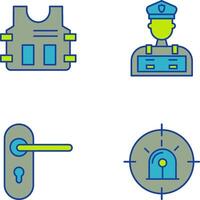 Police Vest and Police Man Icon vector