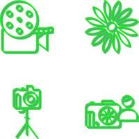 reel and flower Icon vector